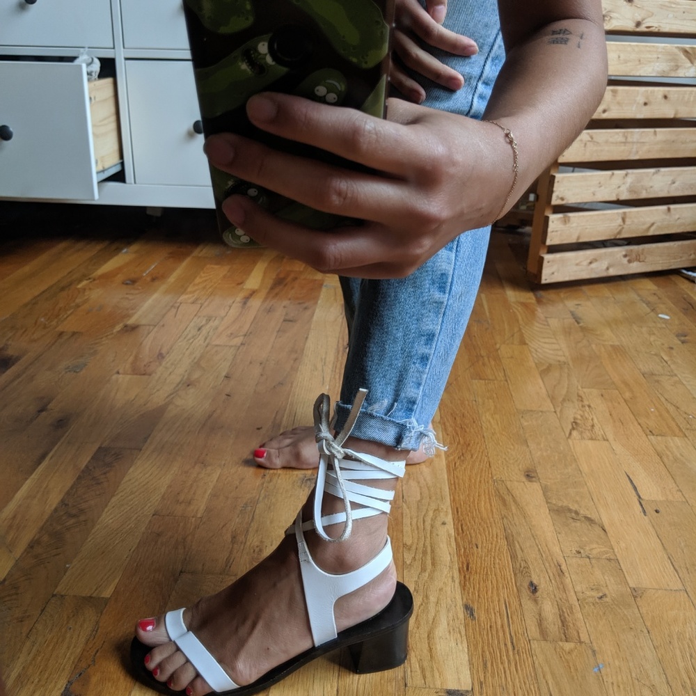 ATP Atelier Canda Ice White Strappy Sandals 38